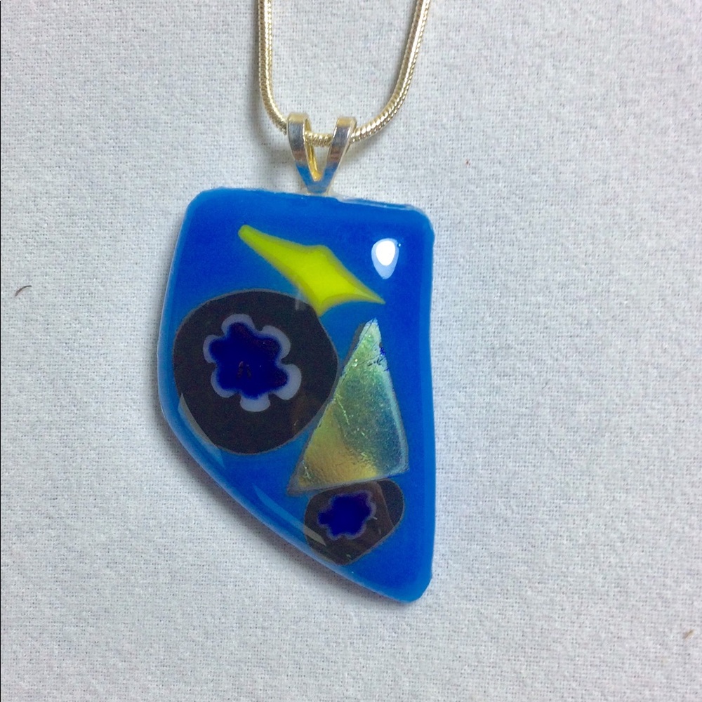 Handcrafted glass fused necklace